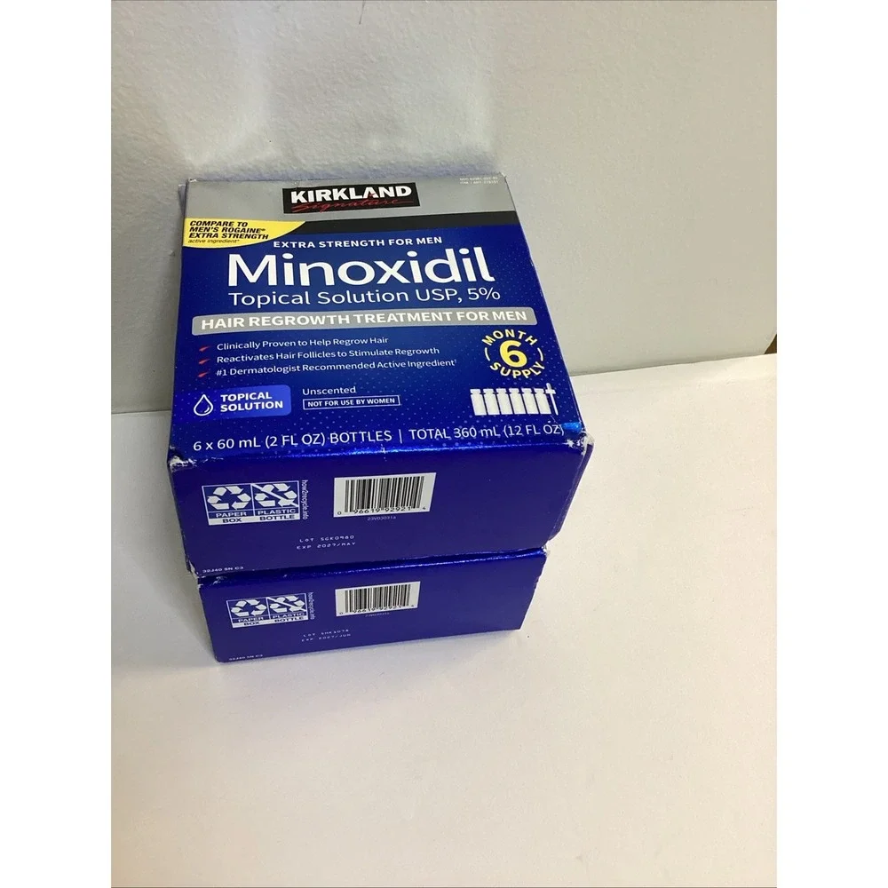 2 PackTropical Solution Hair Minoxidil 5% Kirkland - 12 Month Supply Exp 05/27